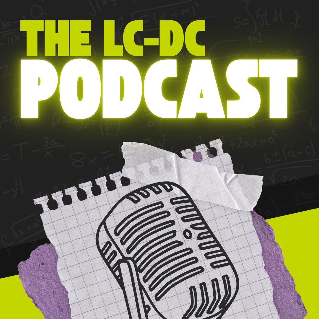 LC-DC Podcast logo showing podcasting microphone and title text